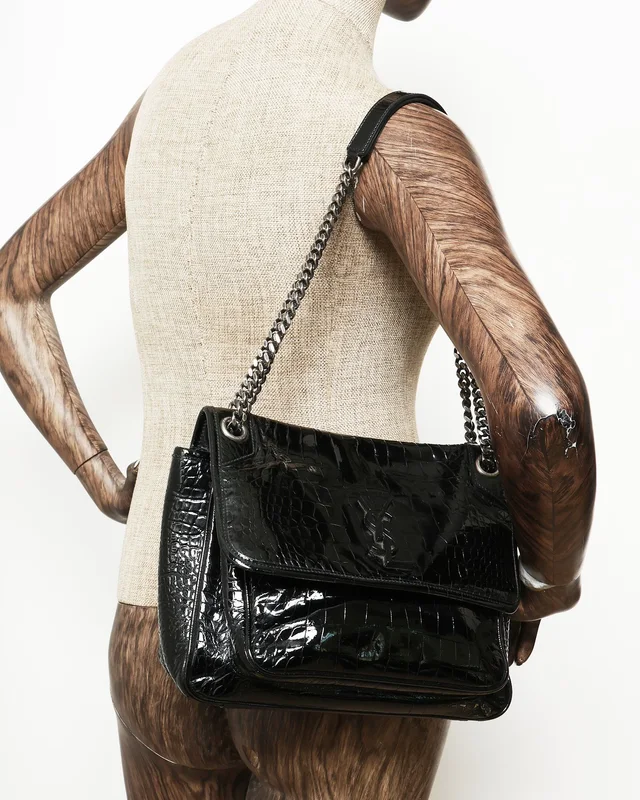 Saint Laurent Niki Croc Patent Chain Bag in Patent leather from A Retro Tale, photo 8 of 8