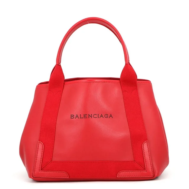 Tote Bag Navy Cabas S Canvas 339933 Balenciaga Handbag in red Canvas from Poshmark