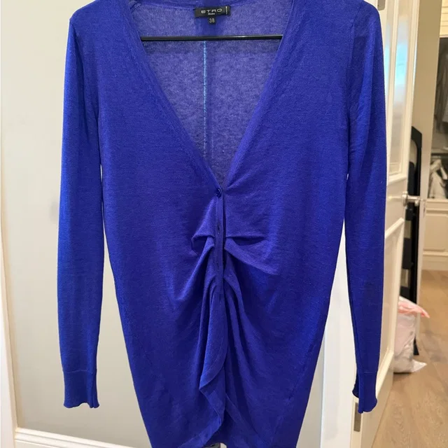 Etro Long Sleeve Sweater in blue from Poshmark