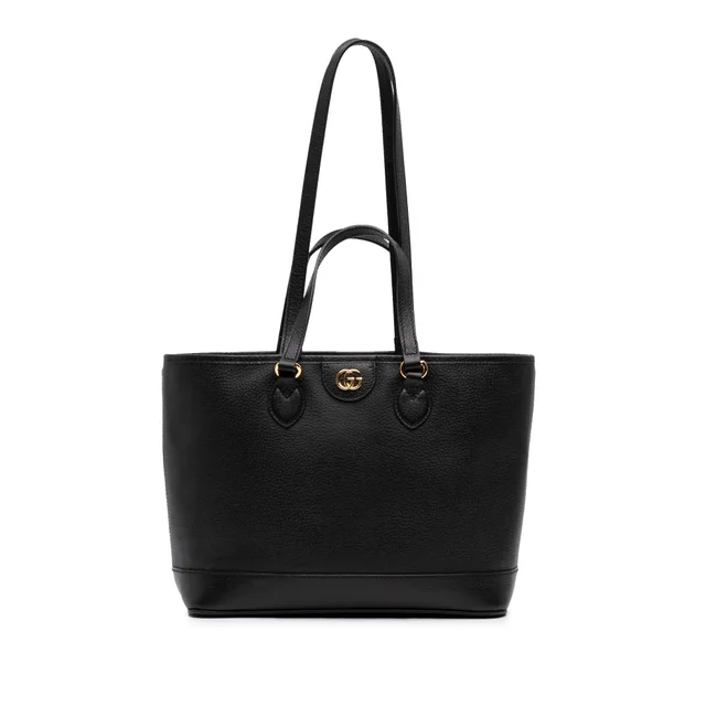 Black Gucci Small Calfskin Ophidia Tote Satchel in Black Calfskin from Designer Revival, photo 1 of 1