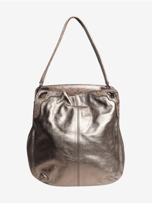 Cartier Brown Signature leather shoulder bag in Brown Leather from Sign of the Times