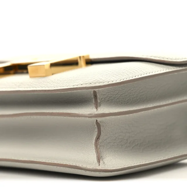 Hermès Chevre Mysore Constance 18 Gris Perle in Grey Goatskin from FASHIONPHILE, photo 10 of 10