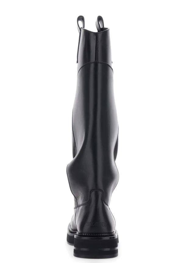 The attico 'Passeggiata' Black Boots with Heel-Tab and Rubber Sole in Leather Woman in Black 100% Calf, photo 7 of 8 from Gaudenzi Boutique