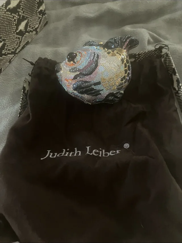 Judith Leiber Multicolor Beaded Fish Clutch in silver|blue|gray from Poshmark, photo 1 of 1