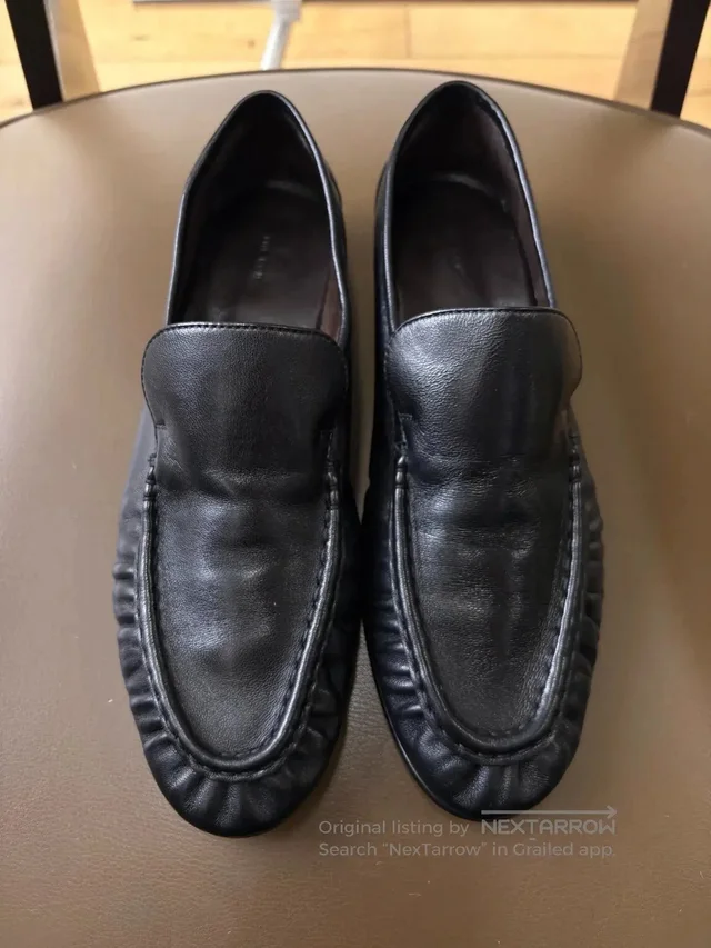 The Row Leather Loaf in black Leather from Grailed