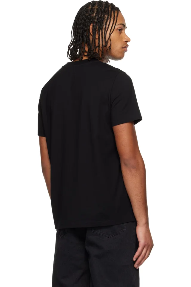 A.P.C. Black Cotton T-shirt, photo 3 of 4 from SSENSE