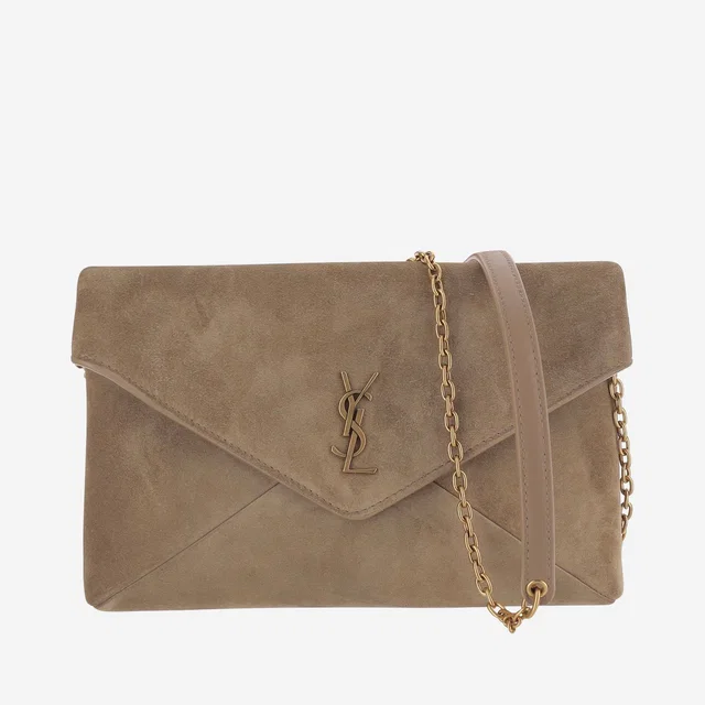 Saint Laurent Shoulder Bag — Beige Suede in Beige Suede from HEWI