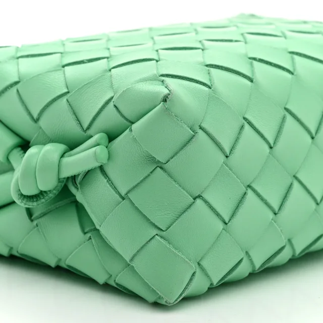 Bottega Veneta Nappa Intrecciato Mini Loop Camera Bag Fountain in Nappa leather from FASHIONPHILE, photo 8 of 9