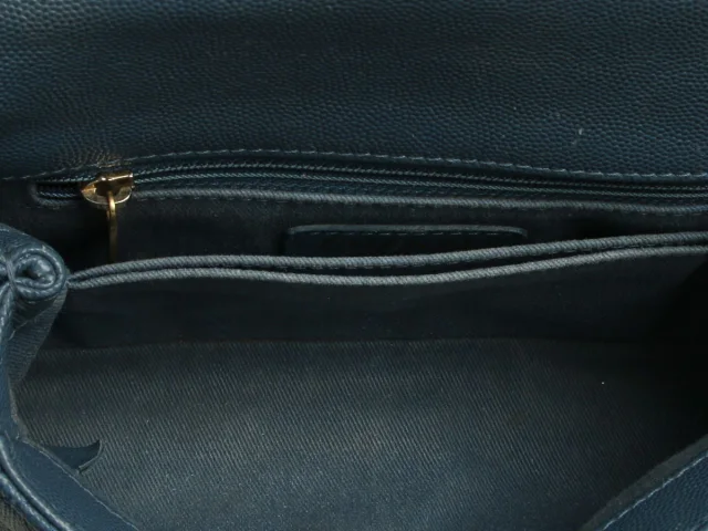 Chanel Mini Blue Quilted Caviar Coco Handle in Blue Caviar leather from Ann's Fabulous Finds, photo 8 of 9