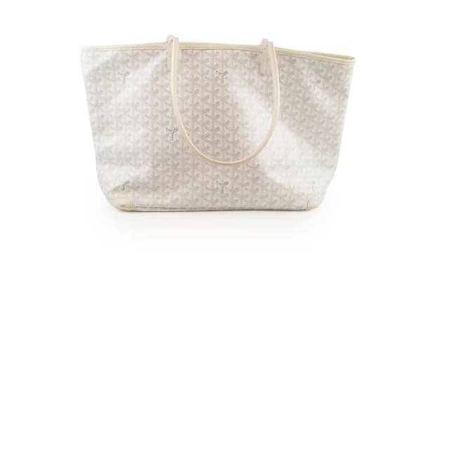 Goyard PM Artois Tote White in White Canvas from The Purse Affair