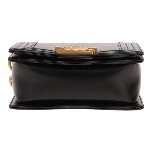Chanel Mini Boy shoulder bag in Black Leather from Collector Square, photo 2 of 4