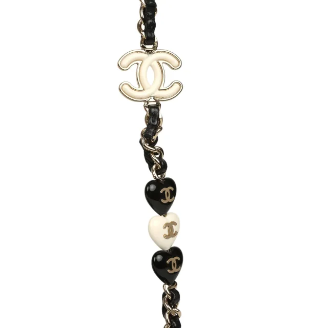 Chanel Heart Charms Mini Square Flap Bag Black Lambskin Enamel Light Gold Hardware in Black Lambskin from Madison Avenue Couture, photo 8 of 12