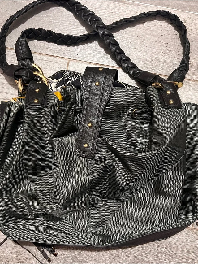 Jean-Pierre Klifa For Anteprima-Nueve Green Nylon Tassel Lined Shoulder Bag in black Nylon from Poshmark