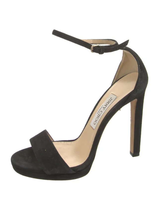 Jimmy Choo Suede Sandals in black Suede from The RealReal