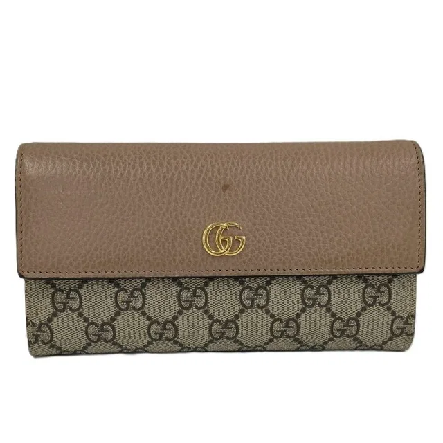 Gucci Bifold Wallet GG Supreme Bicolor Continental Leather in Leather from The Reluxe