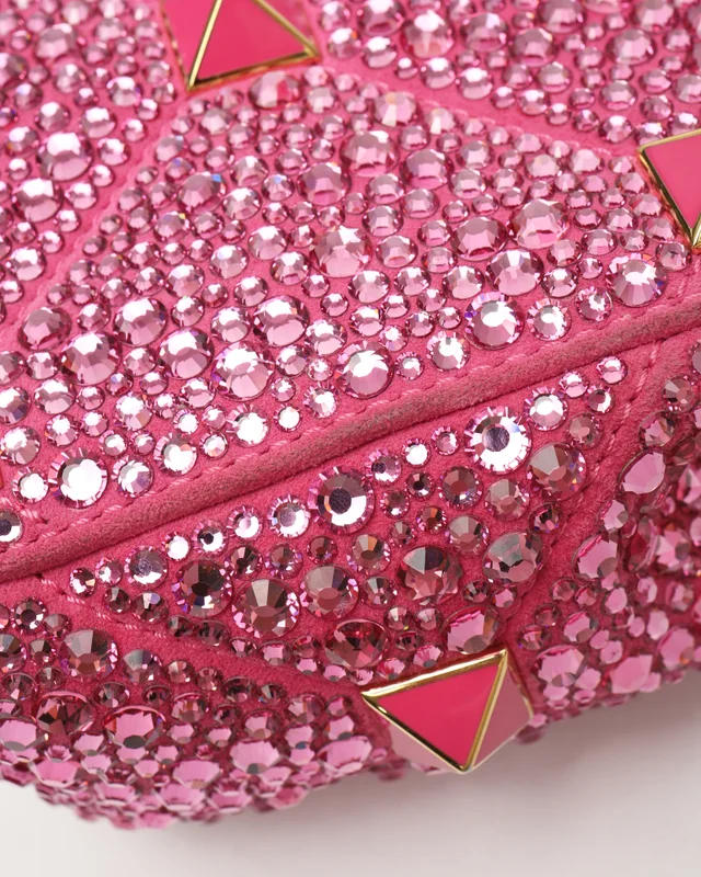 Valentino Garavani Medium Crystal Embellished Roman Stud Bag in Suede from A Retro Tale, photo 9 of 10