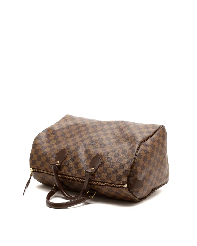 Louis Vuitton Damier Ebene Speedy 35 Bag in Brown Canvas from A Retro Tale, photo 4 of 10