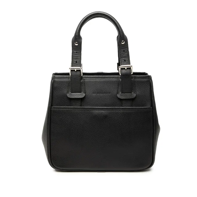 Black Burberry Leather Handbag in Black Leather from Designer Revival