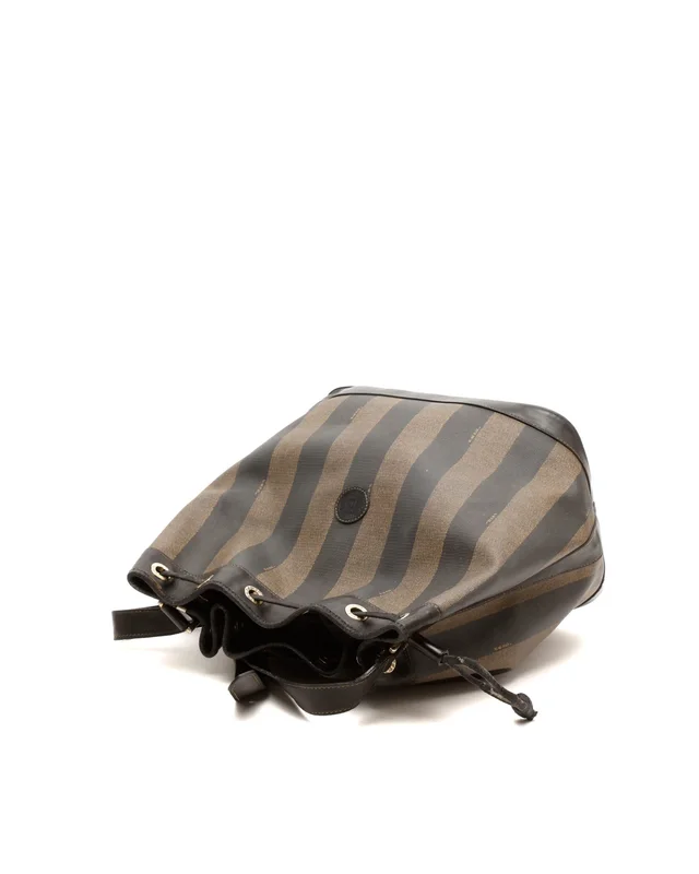 Fendi Pequin Drawstring Bucket Bag in Canvas from A Retro Tale, photo 4 of 9