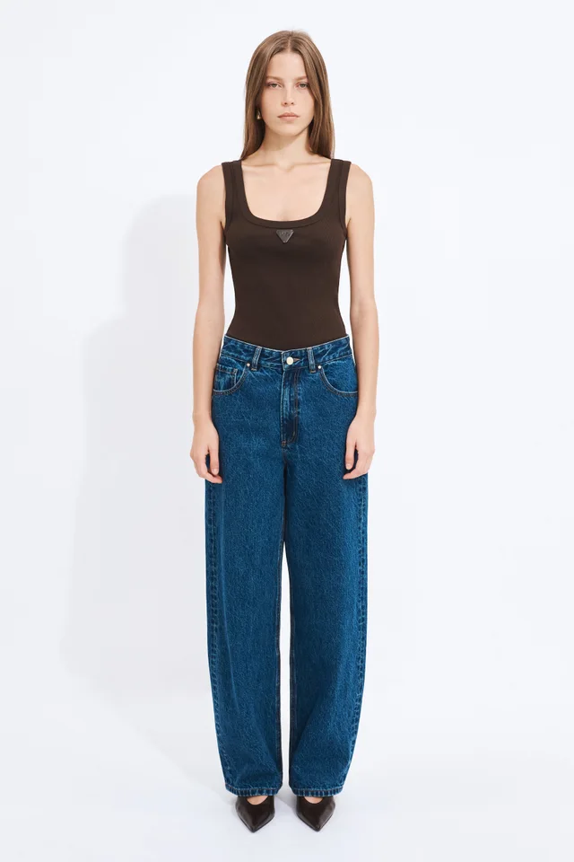Aje Studio Myles Soft Barrel Leg Jeans in Blue from Aje, photo 1 of 1