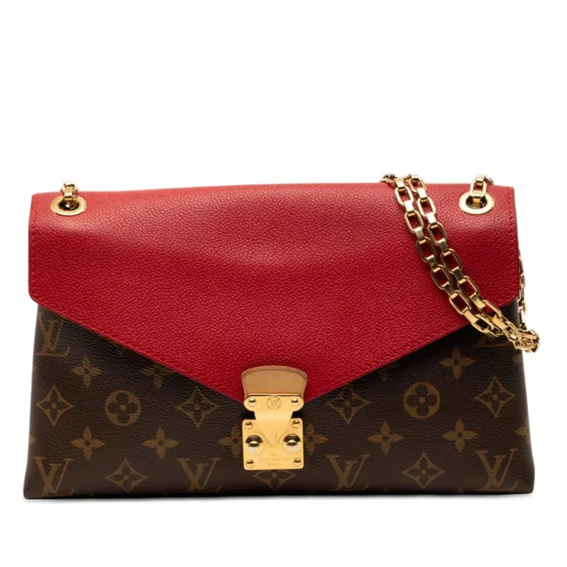 Brown Louis Vuitton Monogram Pallas Chain Shoulder Bag in Brown Coated canvas from Designer Revival, photo 1 of 1
