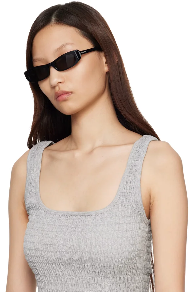 Saint Laurent Black SL 557 Shade Sunglasses, photo 4 of 4 from SSENSE