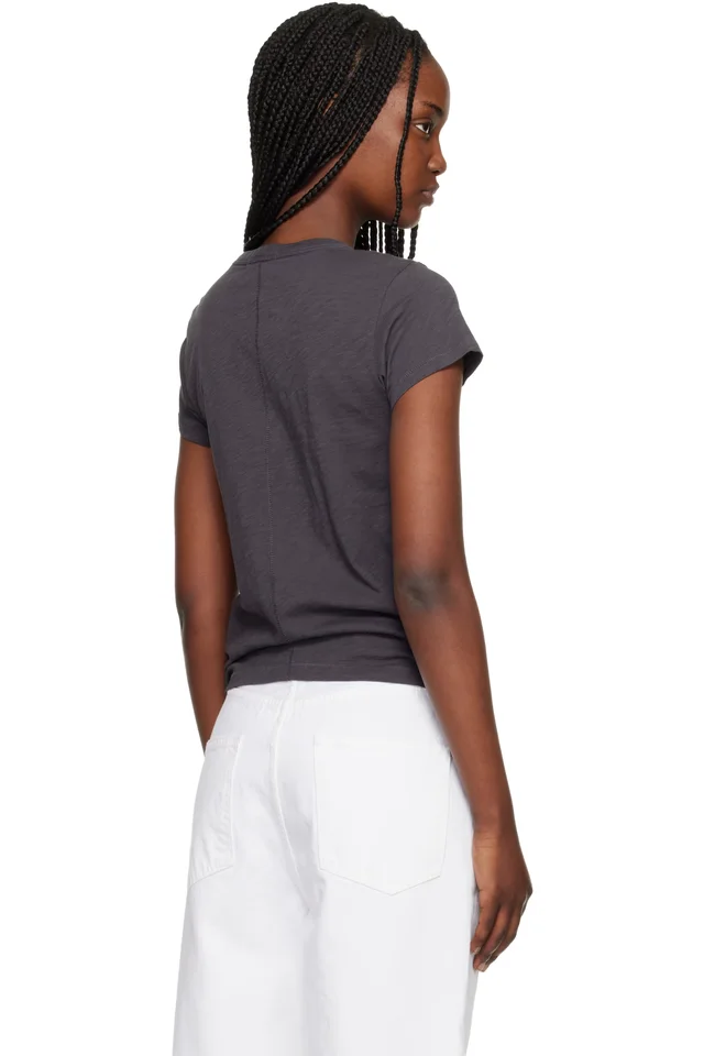 rag & bone Gray 'The Slub' T-shirt, photo 3 of 4 from SSENSE
