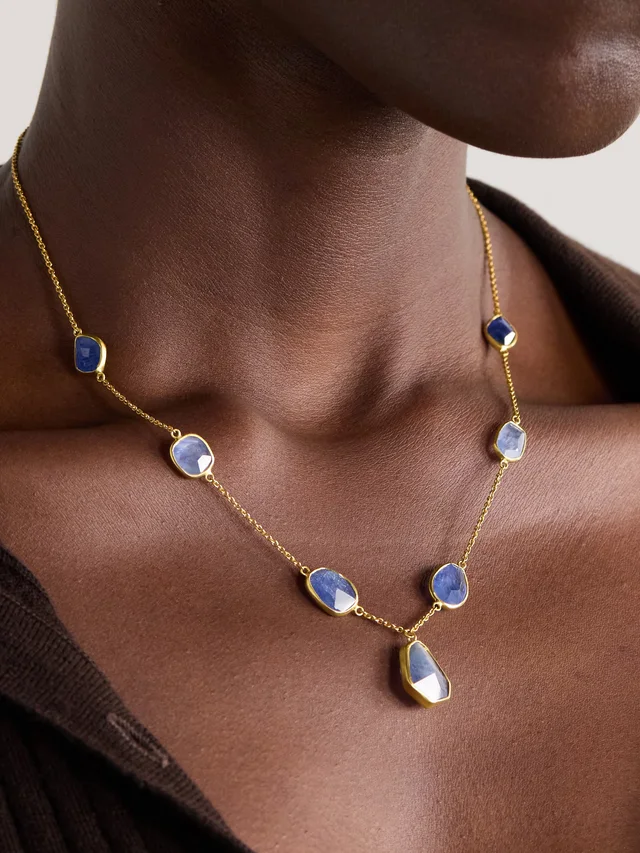 PIPPA SMALL 18-karat gold sapphire necklace in Blue, photo 2 of 2 from NET-A-PORTER (Canada)