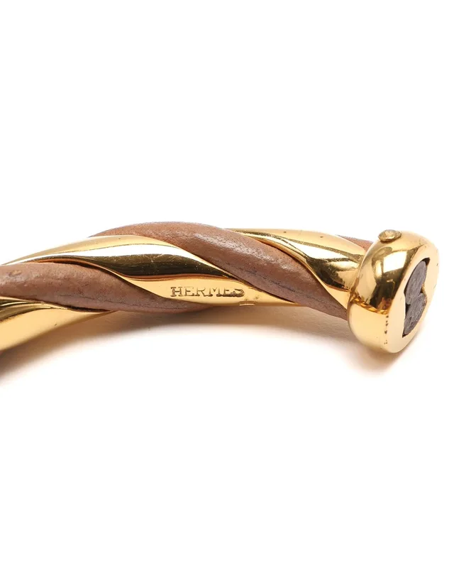 Hermès Twisted Cuff Bracelet in Leather from A Retro Tale, photo 5 of 5