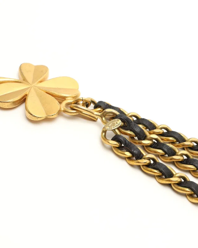Chanel Clover Leather Chain Belt in Leather from A Retro Tale, photo 3 of 4