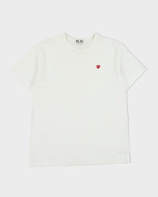 Comme des Garçons PLAY Mini Peeping Heart Heavyweight Single Stitch Crewneck T-Shirt - L from Rokit Vintage