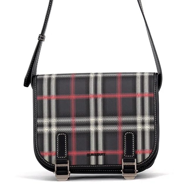 Burberry Shoulder Bag - Pop Trading Company Collaboration Black/Red80565471 PVC Leather in Black Leather from GALLERY RARE