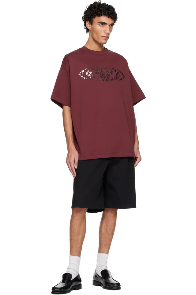 Casablanca Red Pebble Logo Oversized T-shirt, photo 4 of 4 from SSENSE