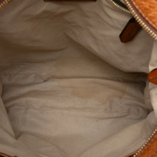 Beige Burberry House Check Canvas Bonington Satchel in Beige Canvas from Designer Revival, photo 4 of 5