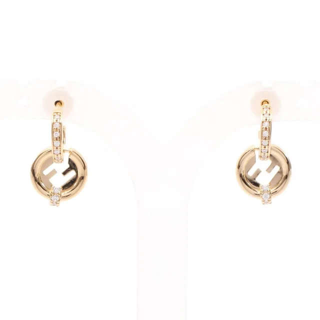 Fendi Earrings Ever Round Gold in Gold from The Reluxe