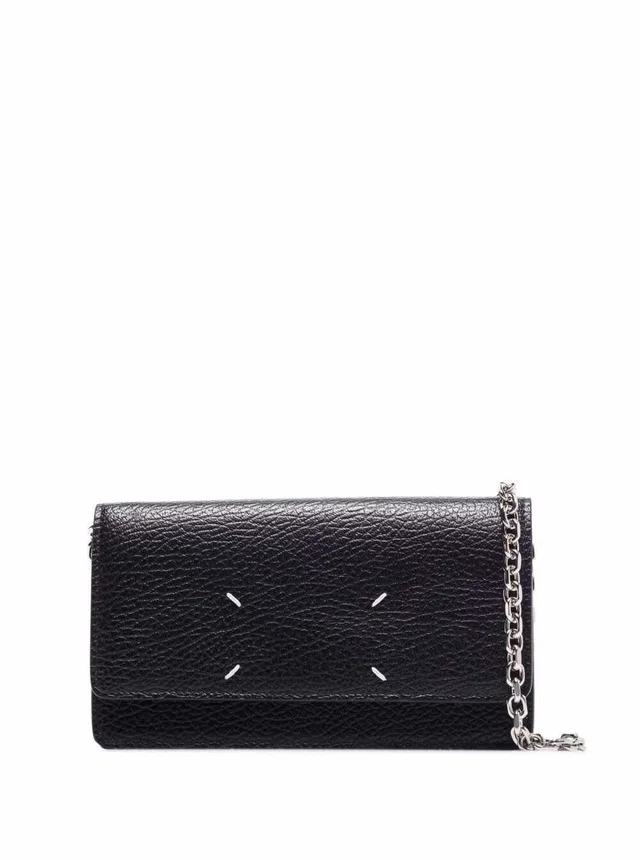 Maison Margiela Grained Calf Leather Wallet — Black in Black Calfskin from HEWI