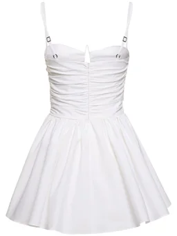Area Flared dress with thin straps in 55% Cotton, 45% Polyester, photo 5 of 5 from LUISAVIAROMA