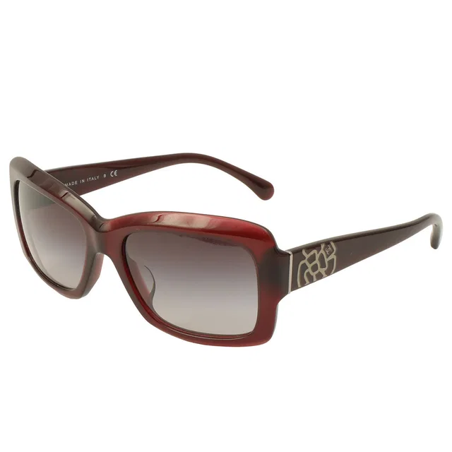 Chanel Camellia CC Mark Sunglasses, Bordeaux in Burgundy from VINTAGE QOO TOKYO