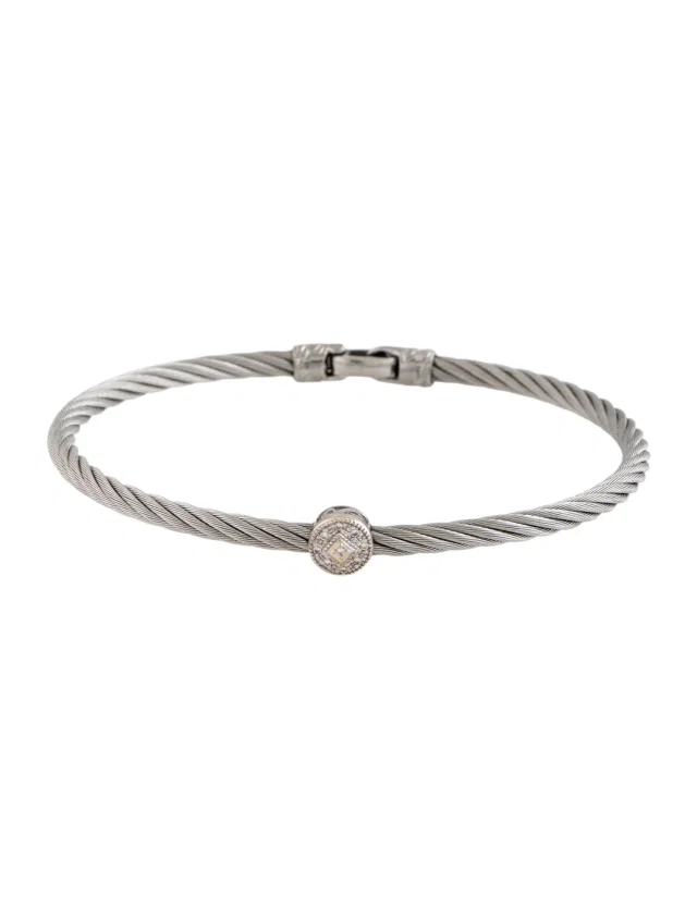 Charriol Diamond Station Cable Bangle Bracelet, 7" in multicolor from The RealReal