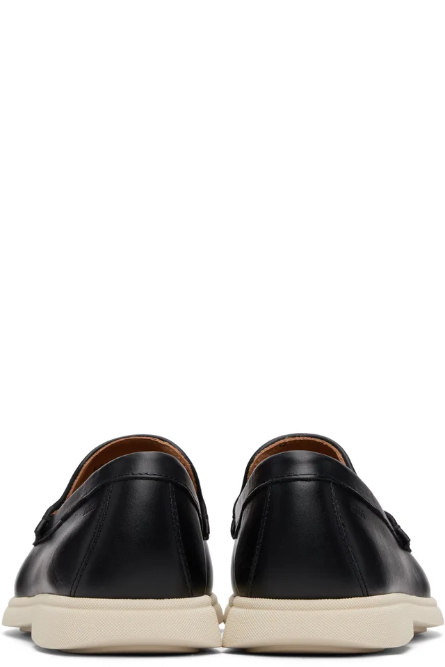 BOSS Black Embossed-Logo Loafers, photo 2 of 5 from SSENSE