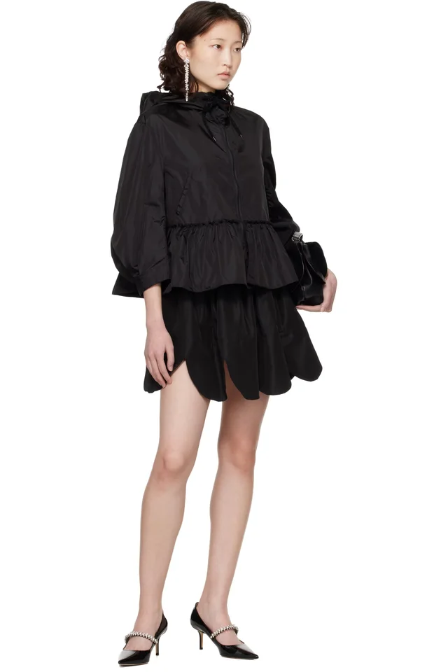 Simone Rocha Black Petal Hem Miniskirt, photo 4 of 4 from SSENSE