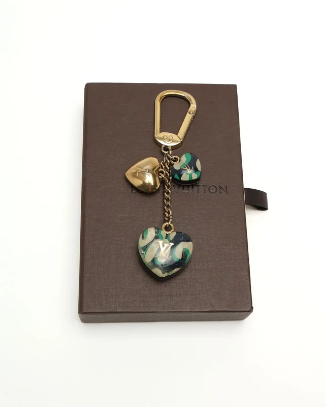 Louis Vuitton Stephen Sprouse Leopard Heart Bag Charm in Resin from A Retro Tale, photo 2 of 3