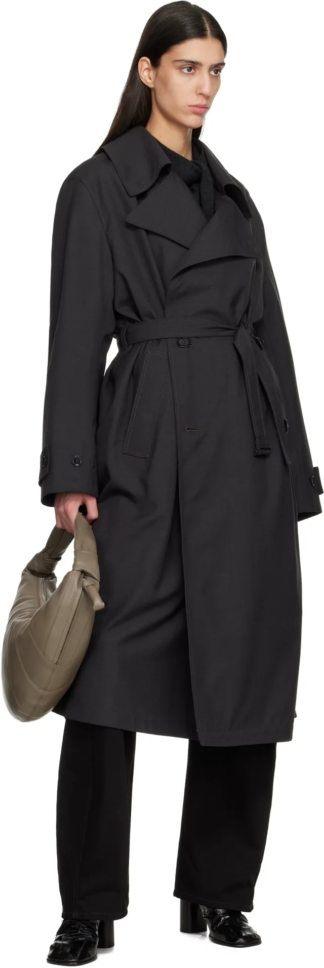 LEMAIRE Khaki Fortune Croissant Bag, photo 8 of 8 from SSENSE