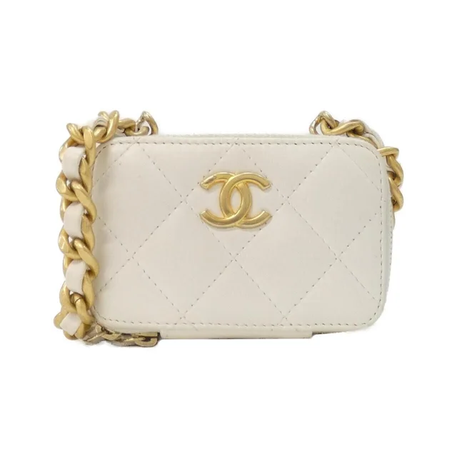 Chanel Chain Clutch White in White Lambskin from The Reluxe