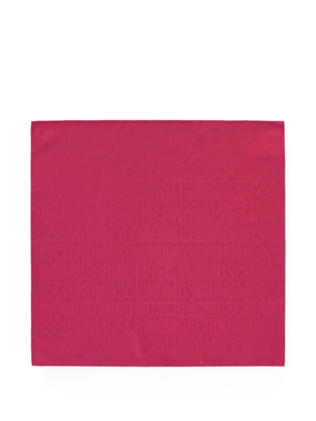 Moschino logo-jacquard silk scarf, photo 2 of 2 from FARFETCH