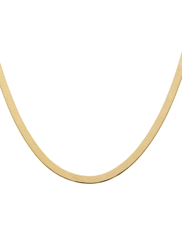 Italian Gold 10K 3.8mm Flex Herringbone Necklace, image 1 of 1 from Rue La La