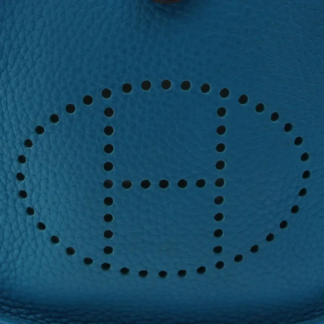 Hermès Evelyne TPM, 2017, Bleu Zanzibar in Blue Clemence leather from VINTAGE QOO TOKYO, photo 7 of 15