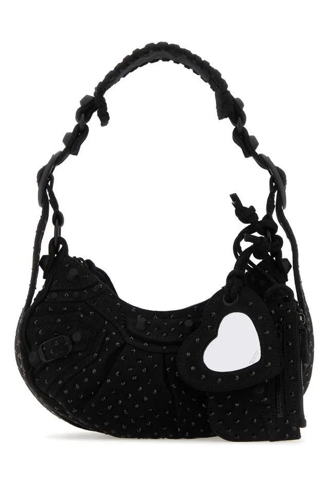 Balenciaga Le Cagole Xs Shoulder Bag — Black in Black Denim from HEWI