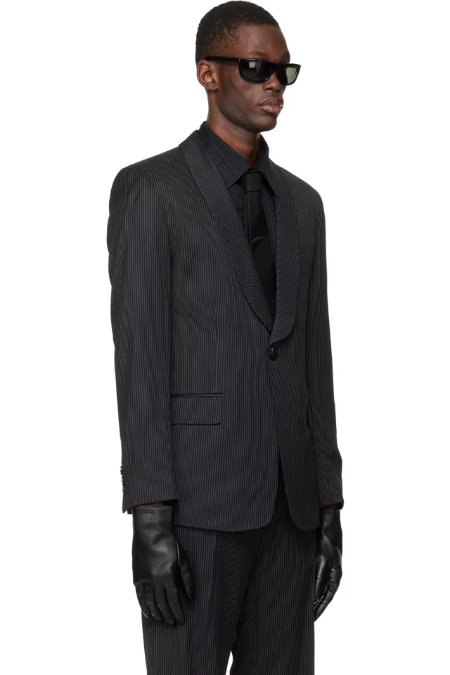 Ernest W. Baker Black Tuxedo Blazer, photo 2 of 4 from SSENSE