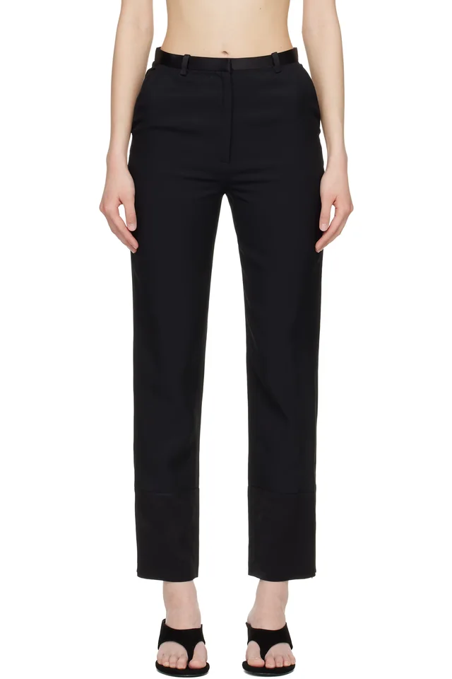 Loulou de Saison Black Mahony Straight Leg Trousers, image 1 of 1 from SSENSE